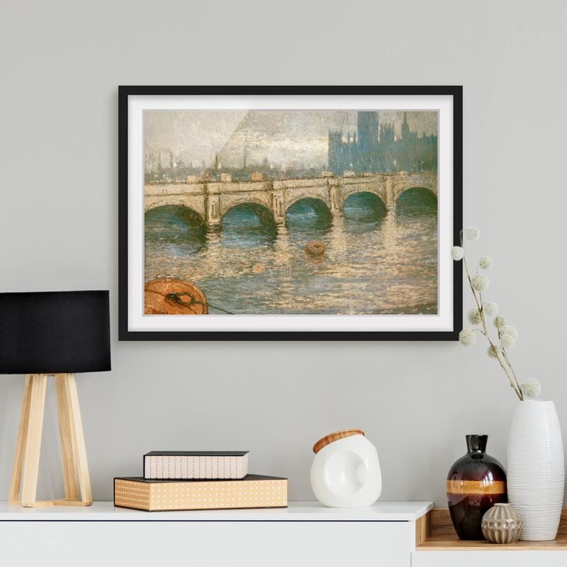 

Póster enmarcado - Claude Monet - Thames Bridge Dimensión LxA: 30cm x 40cm, Marco: Negro