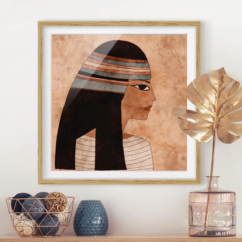 

Póster enmarcado - Cleopatra Dimensión LxA: 70cm x 70cm, Marco: Roble