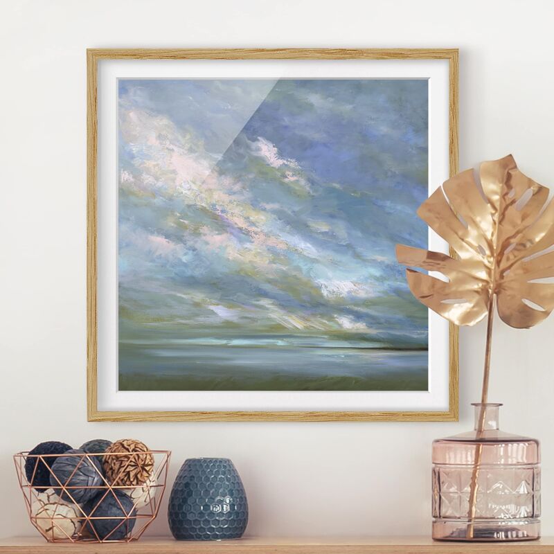 

Póster enmarcado - Coast Sky Dimensión LxA: 70cm x 70cm, Marco: Roble