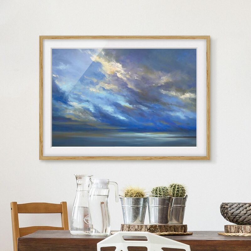 

Póster enmarcado - Coast Sky Dark Dimensión LxA: 18cm x 24cm, Marco: Roble