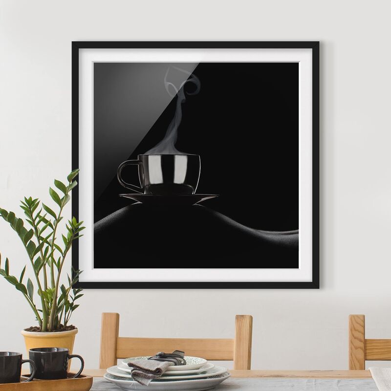 

Póster enmarcado - Coffee In Bed Dimensión LxA: 50cm x 50cm, Marco: Negro