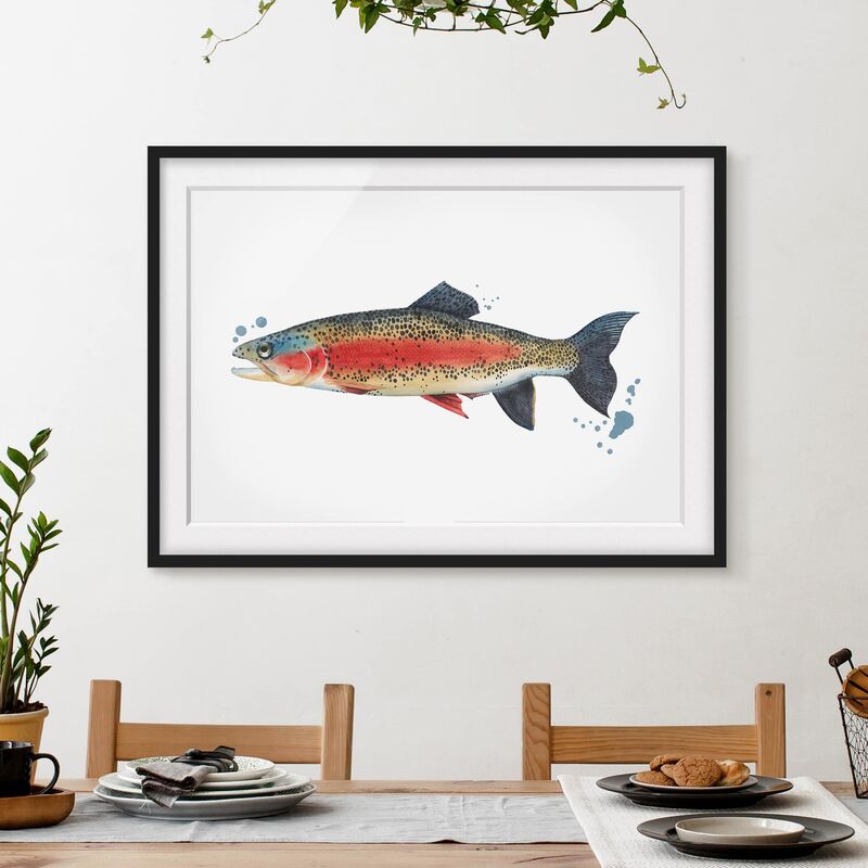 

Póster enmarcado - Color Catch - Trout Dimensión LxA: 18cm x 24cm, Marco: Negro