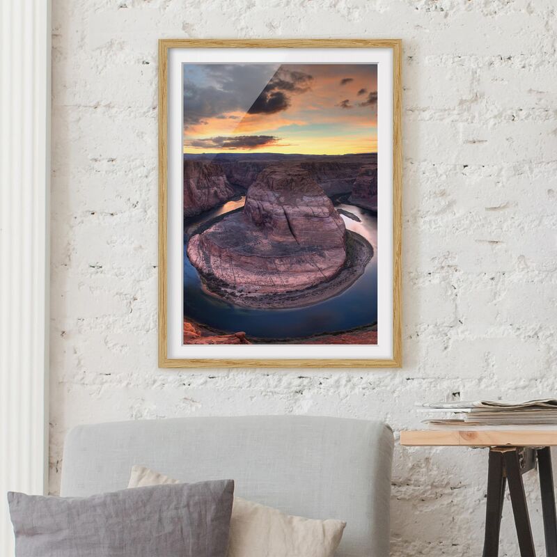

Póster enmarcado - Colorado River Glen Canyon Dimensión LxA: 70cm x 50cm, Marco: Roble