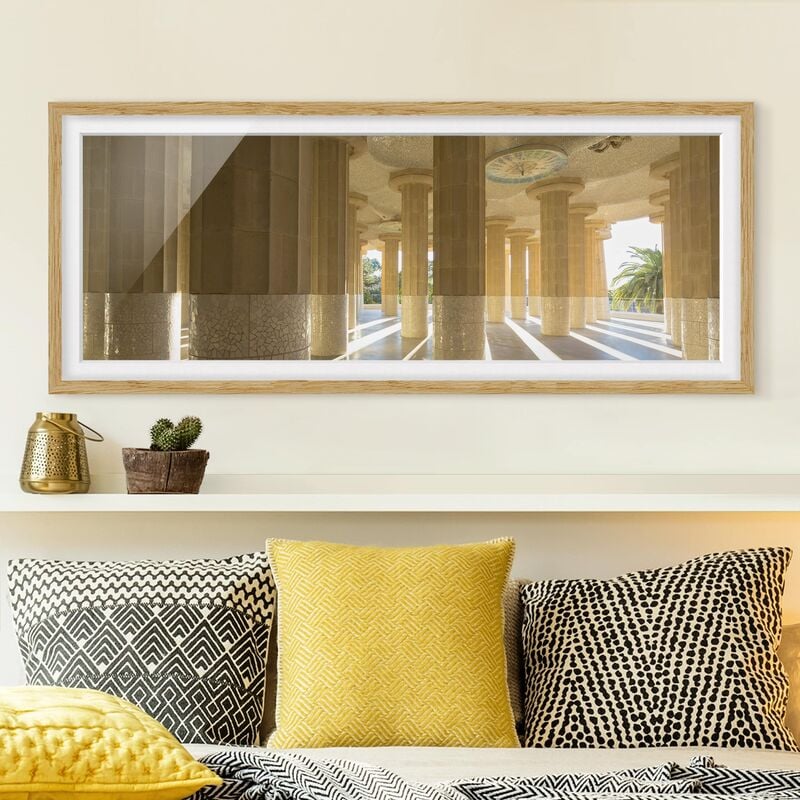 

Póster enmarcado - Colonne Cinema Barcellona Dimensión LxA: 40cm x 100cm, Marco: Roble