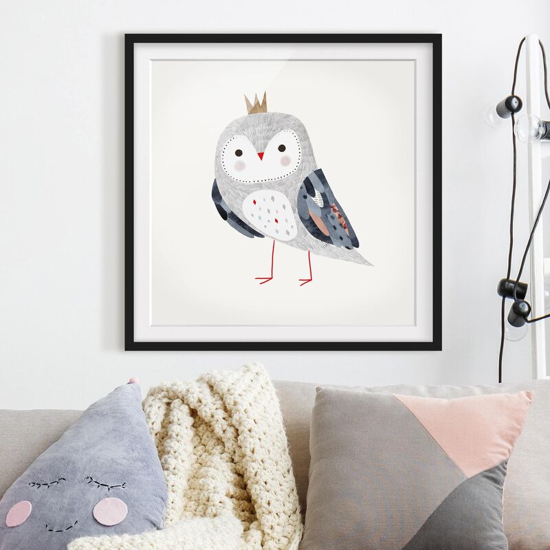 

Póster enmarcado - Crowned Owl Light Dimensión LxA: 20cm x 20cm, Marco: Negro