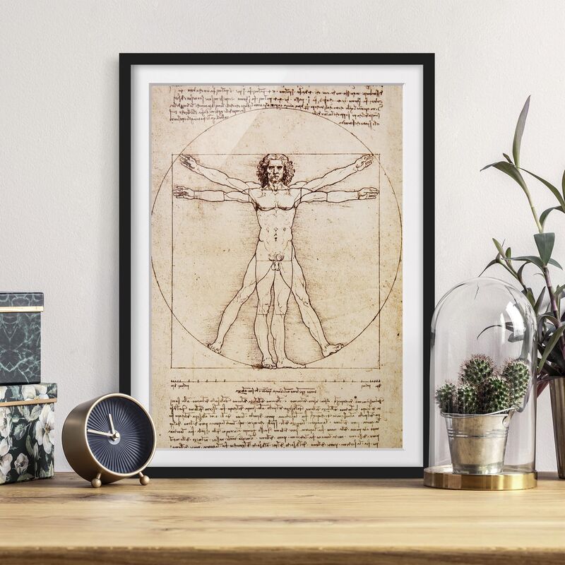 

Póster enmarcado - Da Vinci Dimensión LxA: 24cm x 18cm, Marco: Negro