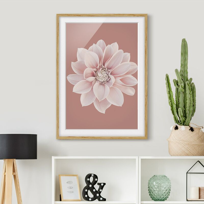 

Póster enmarcado - Daia in beige rosso e rosa Dimensión LxA: 55cm x 40cm, Marco: Roble