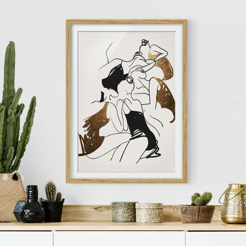 

Póster enmarcado - Ballerine in oro Dimensión LxA: 70cm x 50cm, Marco: Roble