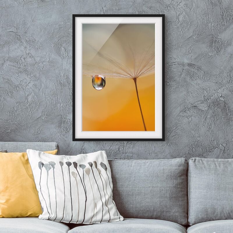 

Póster enmarcado - Dandelion In Orange Dimensión LxA: 24cm x 18cm, Marco: Negro