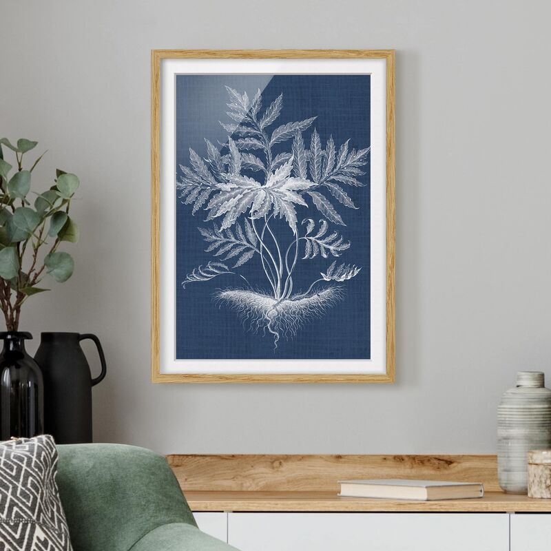

Póster enmarcado - Denim Impianto Study Iv Dimensión LxA: 70cm x 50cm, Marco: Roble