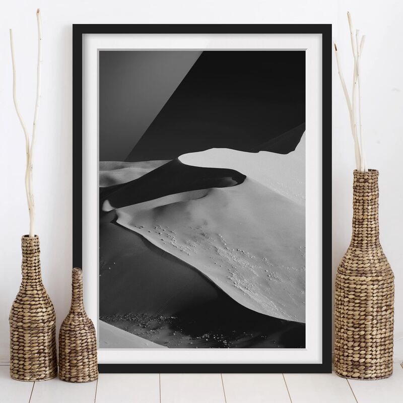 

Póster enmarcado - Deserto - Estratto Dunes Dimensión LxA: 100cm x 70cm, Marco: Negro