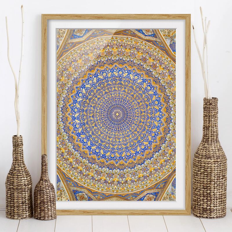 

Póster enmarcado - Dome Of The Mosque Dimensión LxA: 100cm x 70cm, Marco: Roble
