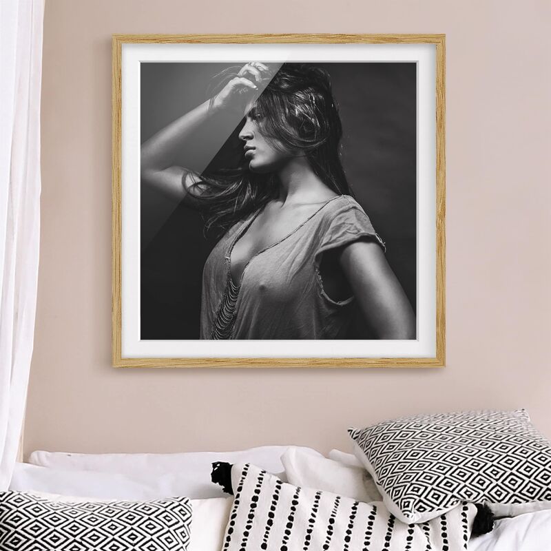 

Póster enmarcado - Dorine Dimensión LxA: 30cm x 30cm, Marco: Roble