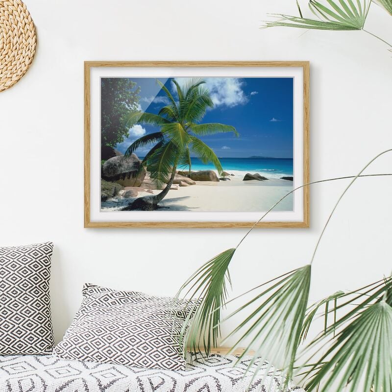 

Póster enmarcado - Dream Beach Dimensión LxA: 40cm x 55cm, Marco: Roble