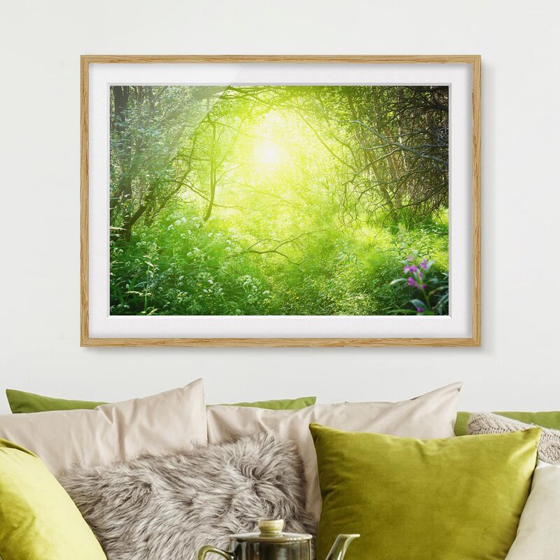 

Póster enmarcado - Dream Magic Forest Dimensión LxA: 40cm x 55cm, Marco: Roble