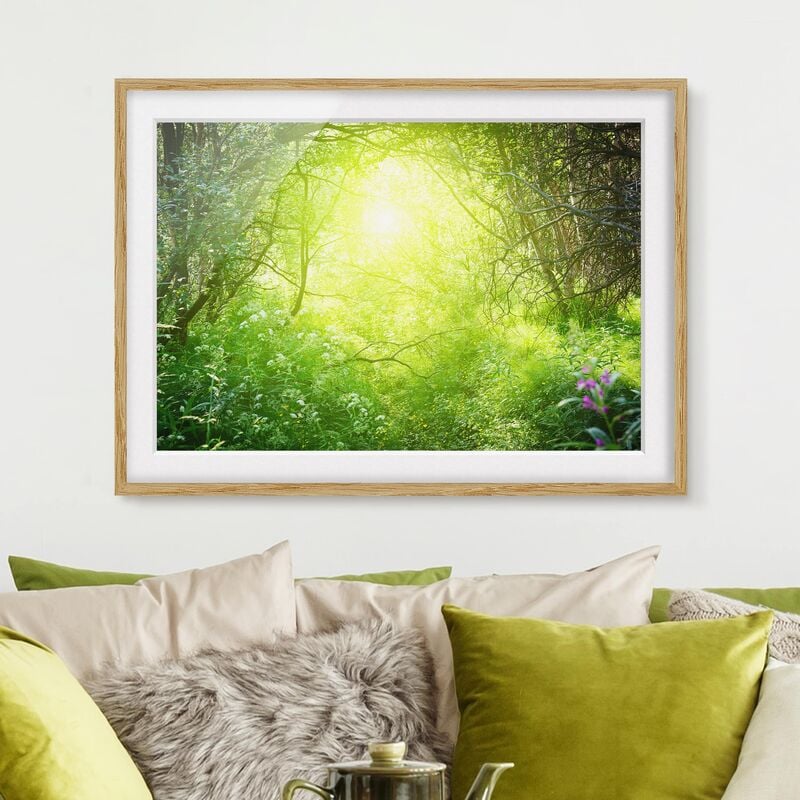 

Póster enmarcado - Dream Magic Forest Dimensión LxA: 18cm x 24cm, Marco: Roble