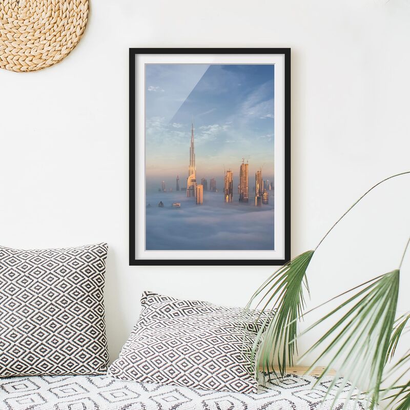

Póster enmarcado - Dubai Sopra Le Nuvole Dimensión LxA: 24cm x 18cm, Marco: Negro
