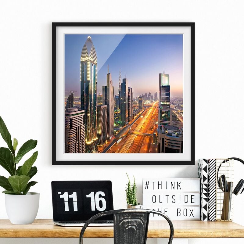 

Póster enmarcado - Dubai Dimensión LxA: 30cm x 30cm, Marco: Negro