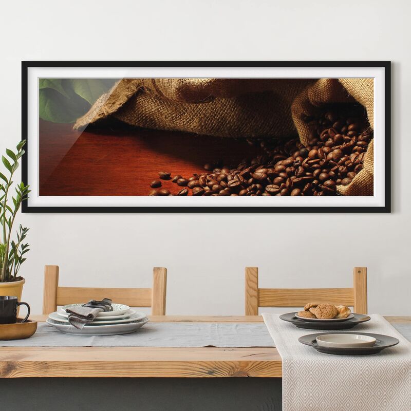 

Póster enmarcado - Dulcet Coffee Dimensión LxA: 40cm x 100cm, Marco: Negro