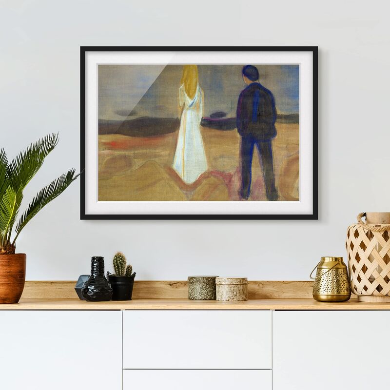 

Póster enmarcado - Edvard Munch - Two People Dimensión LxA: 70cm x 100cm, Marco: Negro