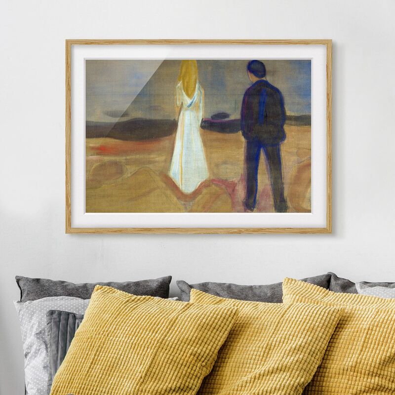 

Póster enmarcado - Edvard Munch - Two People Dimensión LxA: 30cm x 40cm, Marco: Roble