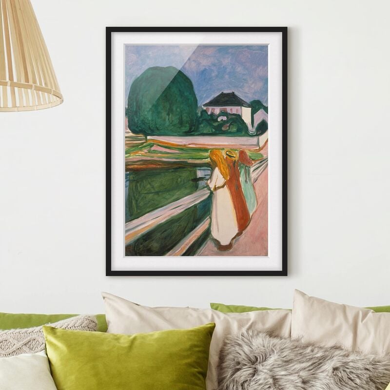 

Póster enmarcado - Edvard Munch - Notte Bianca Dimensión LxA: 55cm x 40cm, Marco: Negro