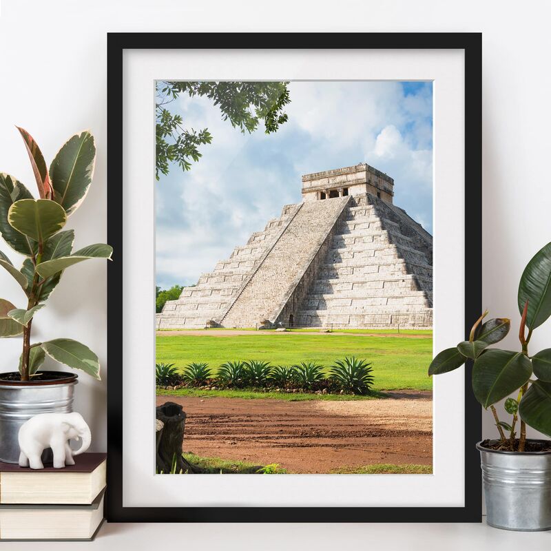 

Póster enmarcado - El Castillo Pyramid Dimensión LxA: 40cm x 30cm, Marco: Negro