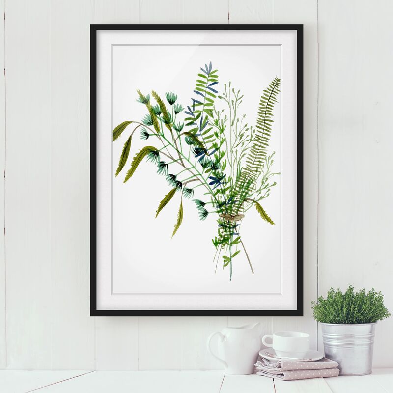 

Póster enmarcado - Erbe Del Prato I Dimensión LxA: 40cm x 30cm, Marco: Negro