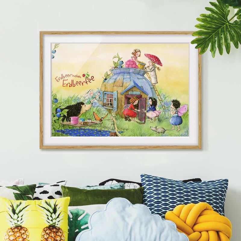 

Póster enmarcado - Erdbeerinchen Erdbeerfee - At Heidi Dimensión LxA: 70cm x 100cm, Marco: Roble