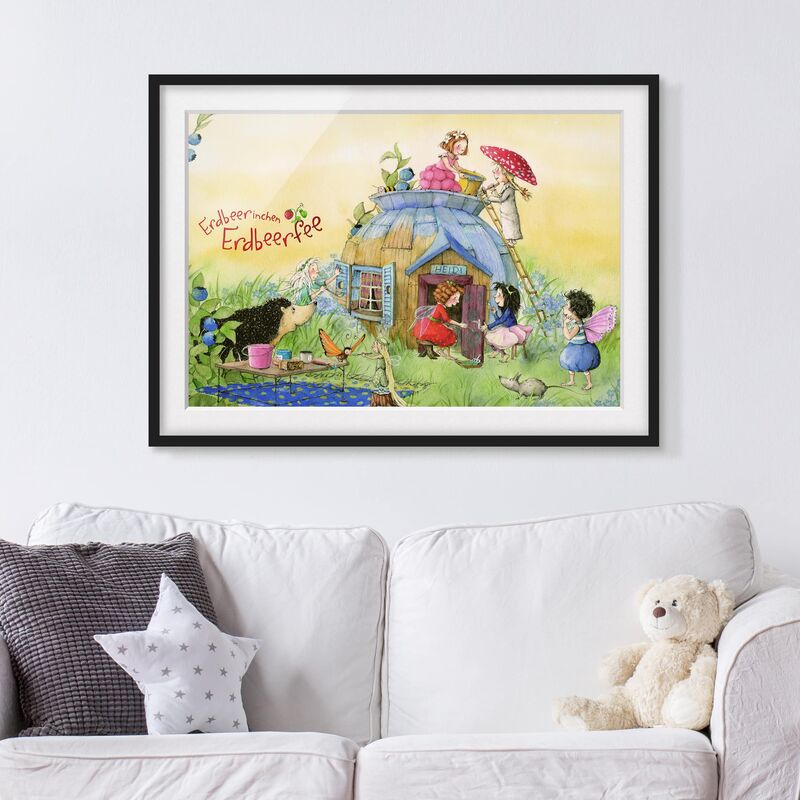 

Póster enmarcado - Erdbeerinchen Erdbeerfee - At Heidi Dimensión LxA: 50cm x 70cm, Marco: Negro