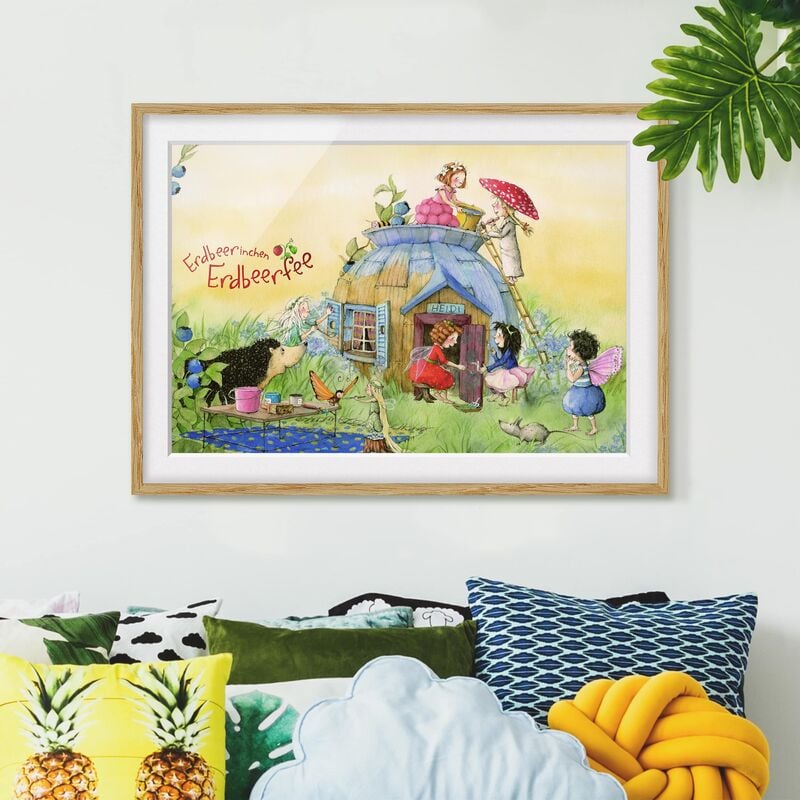 

Póster enmarcado - Erdbeerinchen Erdbeerfee - At Heidi Dimensión LxA: 30cm x 40cm, Marco: Roble