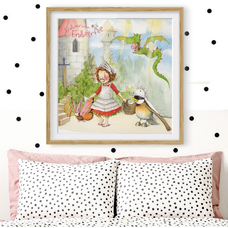 

Póster enmarcado - Erdbeerinchen Erdbeerfee - Drama Dimensión LxA: 70cm x 70cm, Marco: Roble