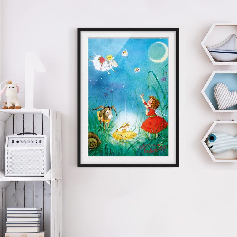 

Póster enmarcado - Erdbeerinchen Erdbeerfee - Sleeping Taxi Dimensión LxA: 100cm x 70cm, Marco: Negro