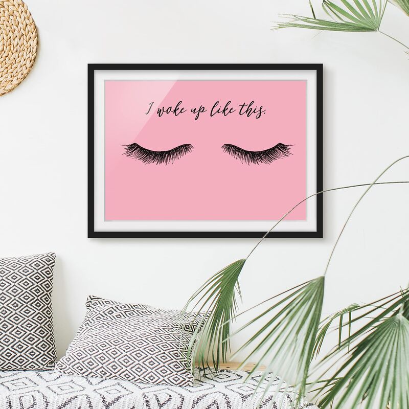 

Póster enmarcado - Eyelashes Chat - Wake Up Dimensión LxA: 50cm x 70cm, Marco: Negro