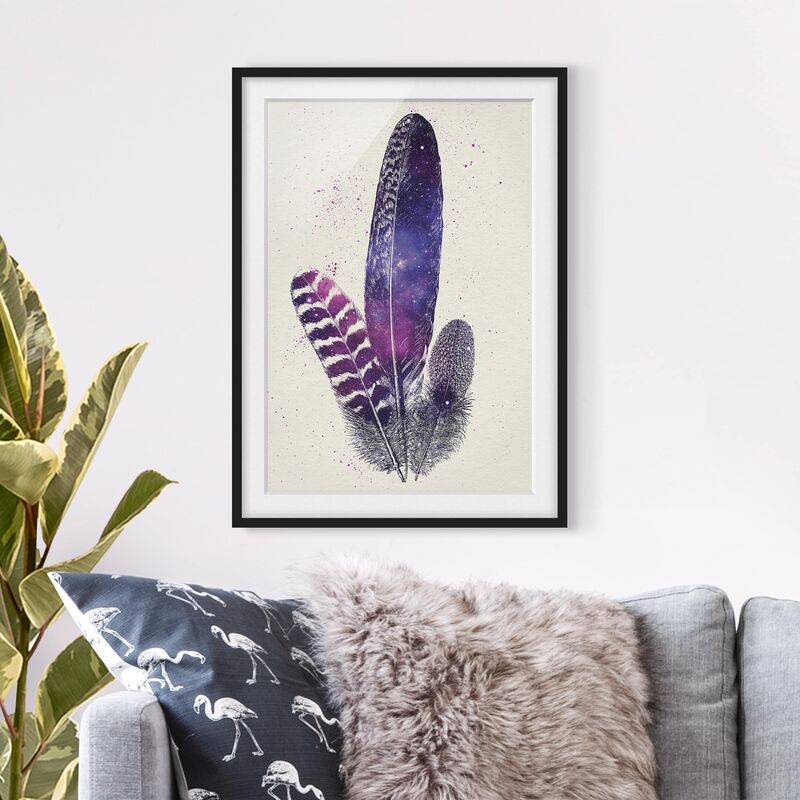 

Póster enmarcado - Feathers And Stars Dimensión LxA: 24cm x 18cm, Marco: Negro