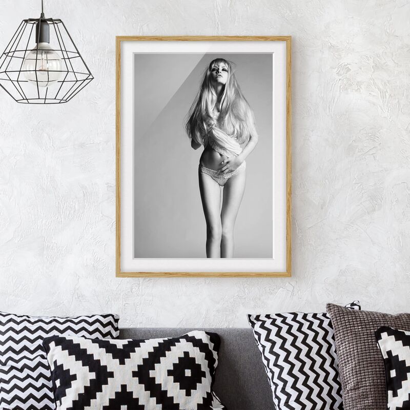 

Póster enmarcado - Feeling Comfortable Dimensión LxA: 100cm x 70cm, Marco: Roble