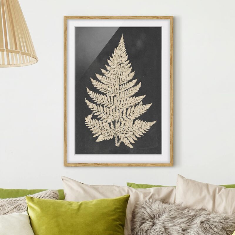 

Póster enmarcado - Felce Con Struttura Di Lino I Dimensión LxA: 100cm x 70cm, Marco: Roble