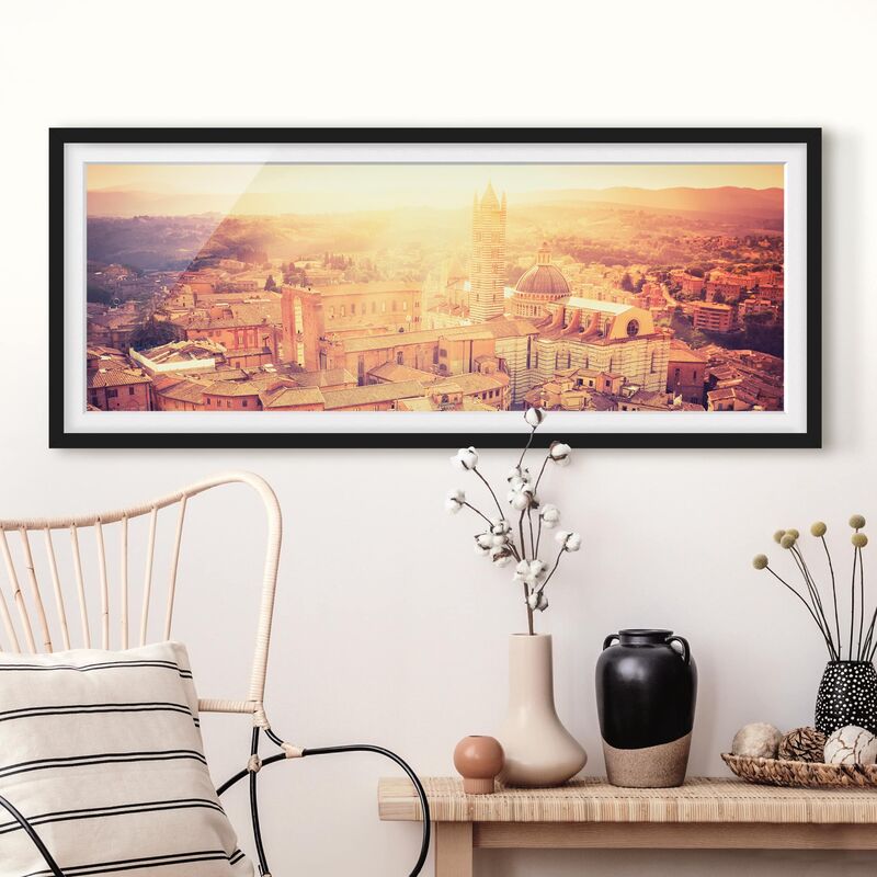 

Póster enmarcado - Fiery Siena Dimensión LxA: 40cm x 100cm, Marco: Negro