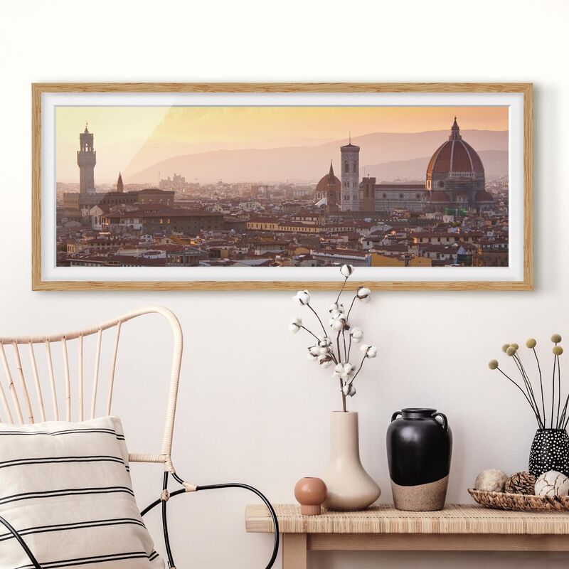 

Póster enmarcado - Firenze Dimensión LxA: 50cm x 130cm, Marco: Roble