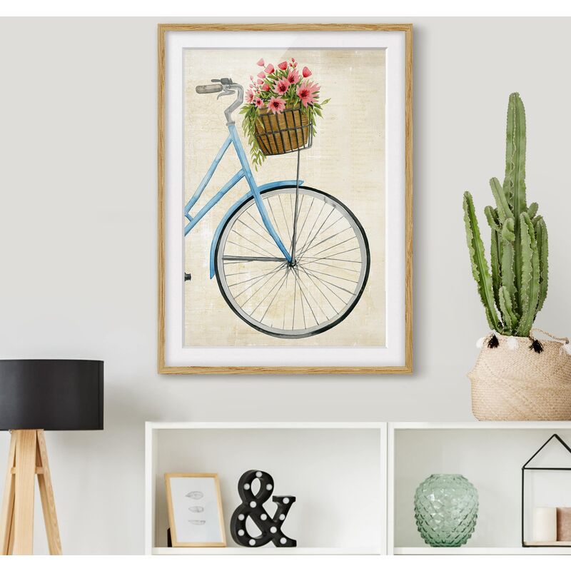 

Póster enmarcado - Fiori Courier I Dimensión LxA: 40cm x 30cm, Marco: Roble