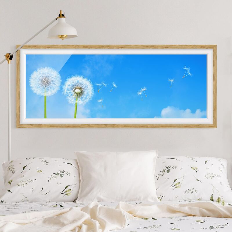 

Póster enmarcado - Semi Volanti Dimensión LxA: 50cm x 130cm, Marco: Roble