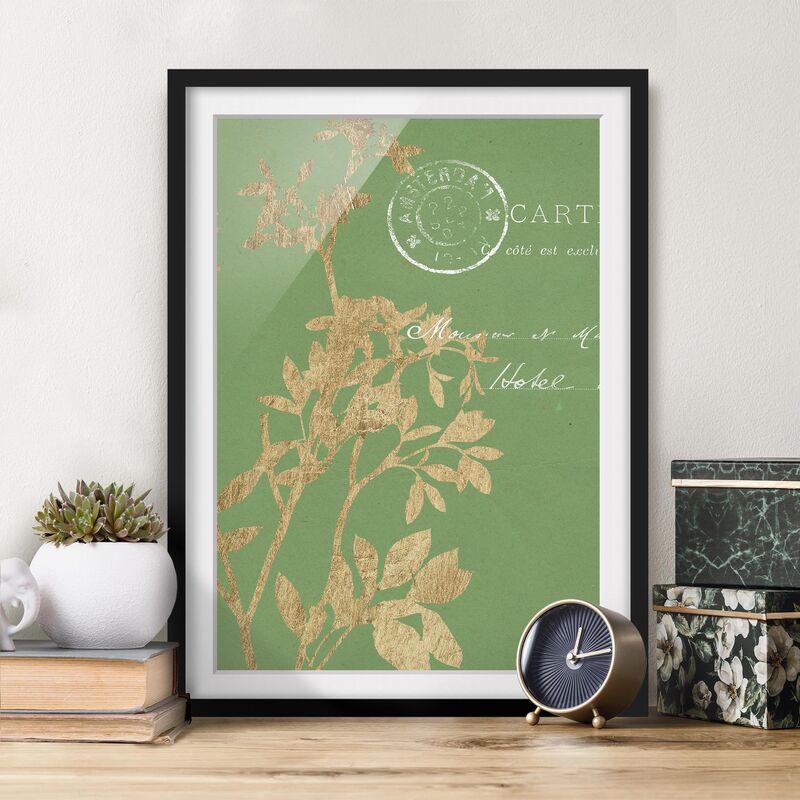 

Póster enmarcado - Foglie D'Oro Su Lind I Dimensión LxA: 24cm x 18cm, Marco: Negro
