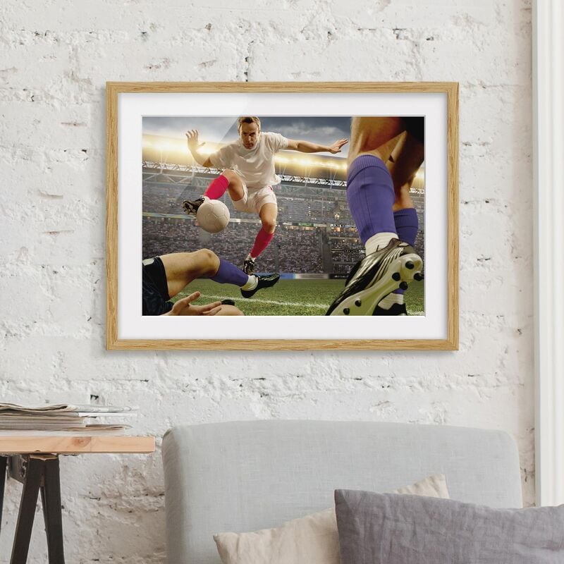 

Póster enmarcado - Football Tactics Dimensión LxA: 70cm x 100cm, Marco: Roble