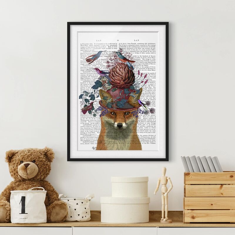 

Póster enmarcado - Fowler - Volpe Con Carciofi Dimensión LxA: 70cm x 50cm, Marco: Negro