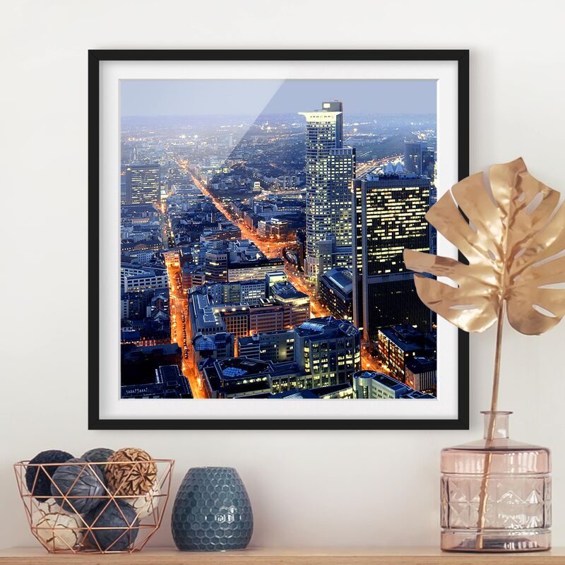 

Póster enmarcado - Frankfurt Dimensión LxA: 20cm x 20cm, Marco: Negro