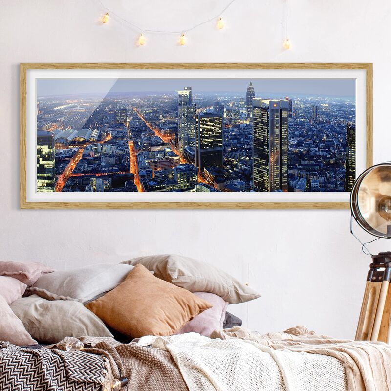 

Póster enmarcado - Francoforte Dimensión LxA: 50cm x 130cm, Marco: Roble
