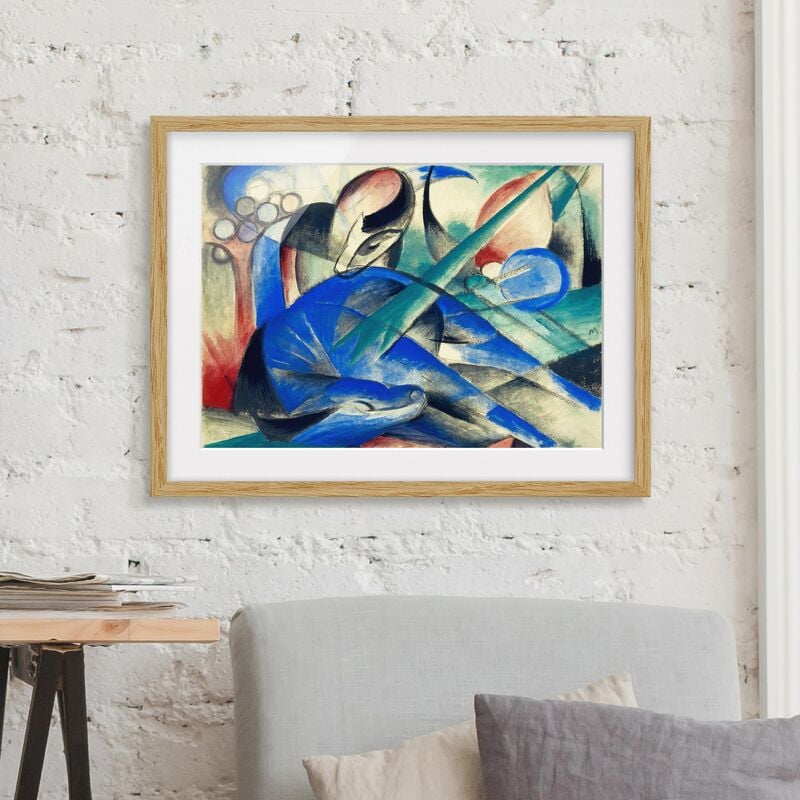 

Póster enmarcado - Franz Marc - Dreaming Horse Dimensión LxA: 50cm x 70cm, Marco: Roble