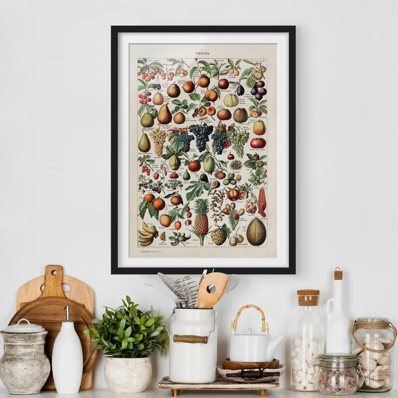 

Póster enmarcado - Frutta Consiglio d'epoca Dimensión LxA: 100cm x 70cm, Marco: Negro