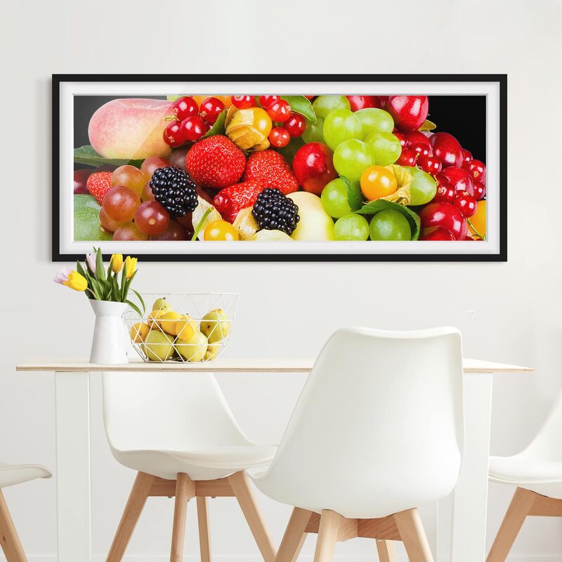 

Póster enmarcado - Mix Di Frutta Dimensión LxA: 40cm x 100cm, Marco: Negro