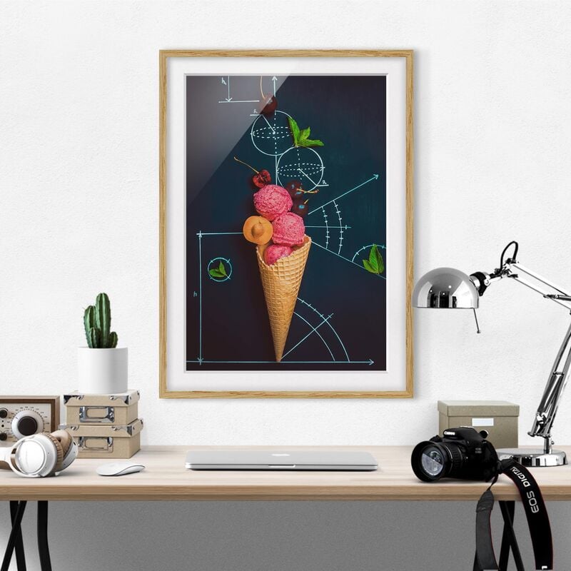 

Póster enmarcado - Geometry In Summer Dimensión LxA: 100cm x 70cm, Marco: Roble